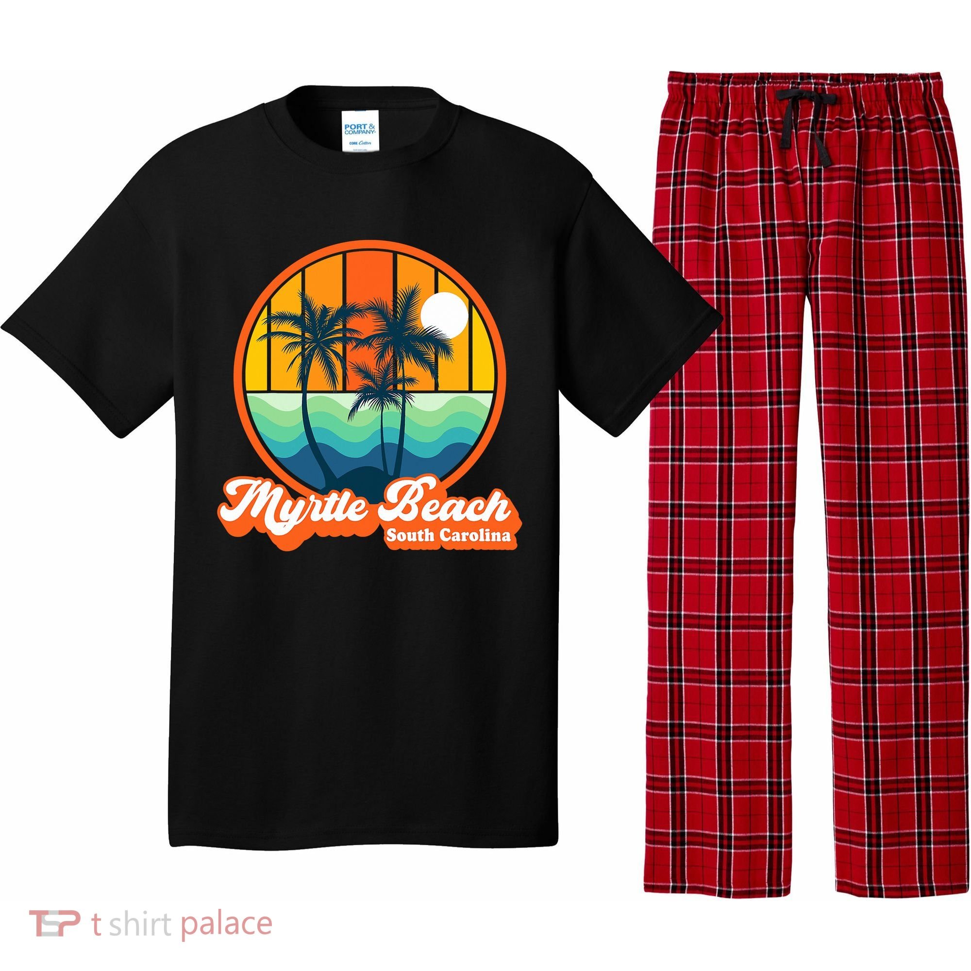 Retro Myrtle Beach South Carolina Summer 90s Beach Souvenirs Pajama Set