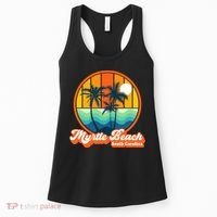 Retro Myrtle Beach South Carolina Summer 90s Beach Souvenirs Women's Tank Top thumb 0
