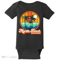 Retro Myrtle Beach South Carolina Summer 90s Beach Souvenirs Baby Bodysuit thumb 0