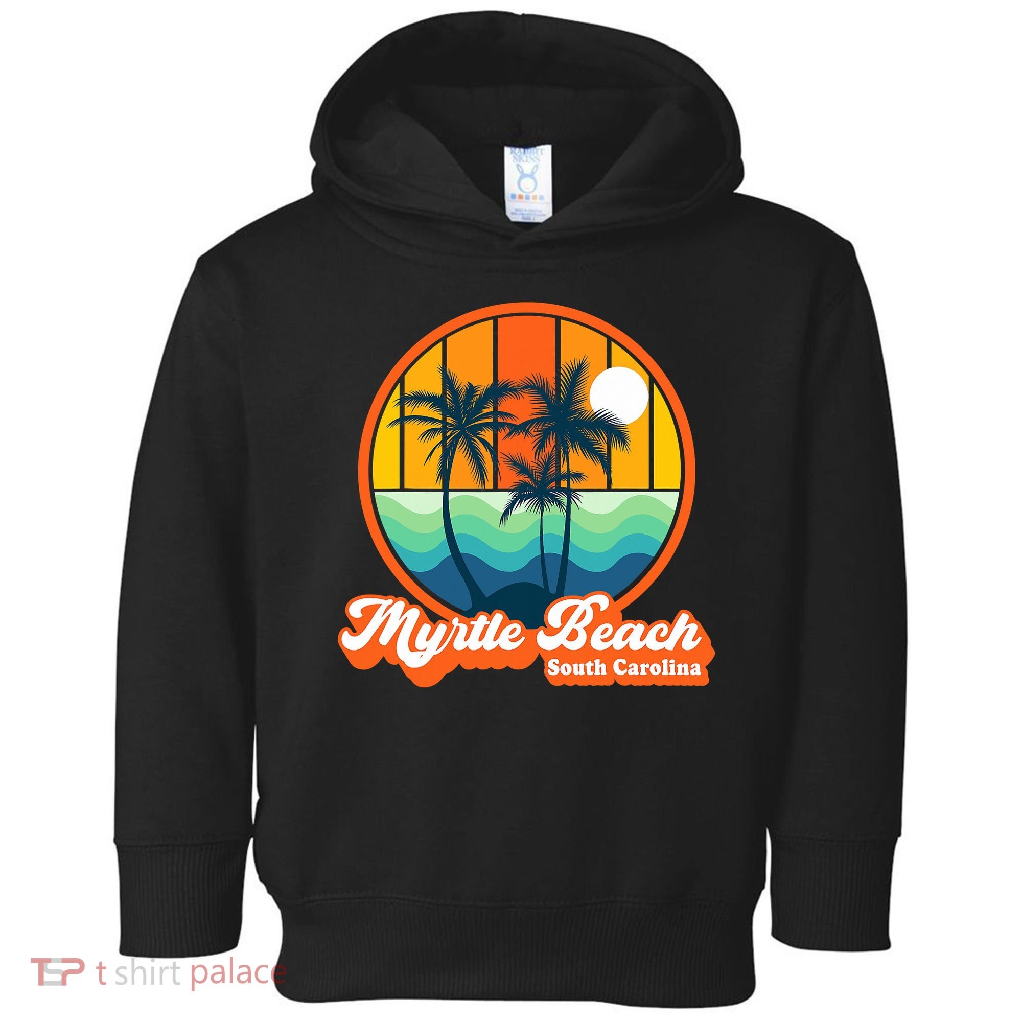 Retro Myrtle Beach South Carolina Summer 90s Beach Souvenirs Toddler Hoodie