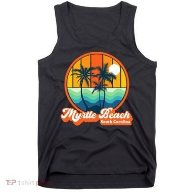 Retro Myrtle Beach South Carolina Summer 90s Beach Souvenirs Tank Top