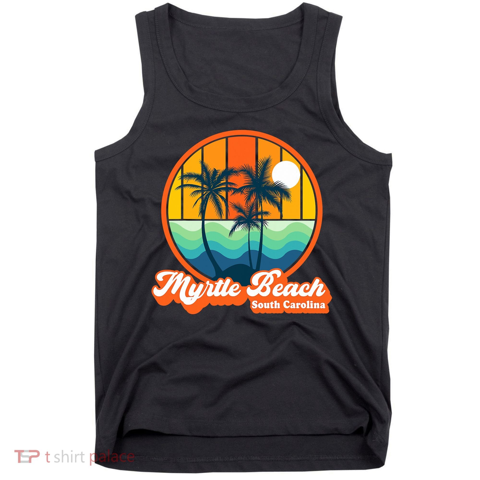 Retro Myrtle Beach South Carolina Summer 90s Beach Souvenirs Tank Top
