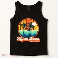 Retro Myrtle Beach South Carolina Summer 90s Beach Souvenirs Tank Top thumb 2
