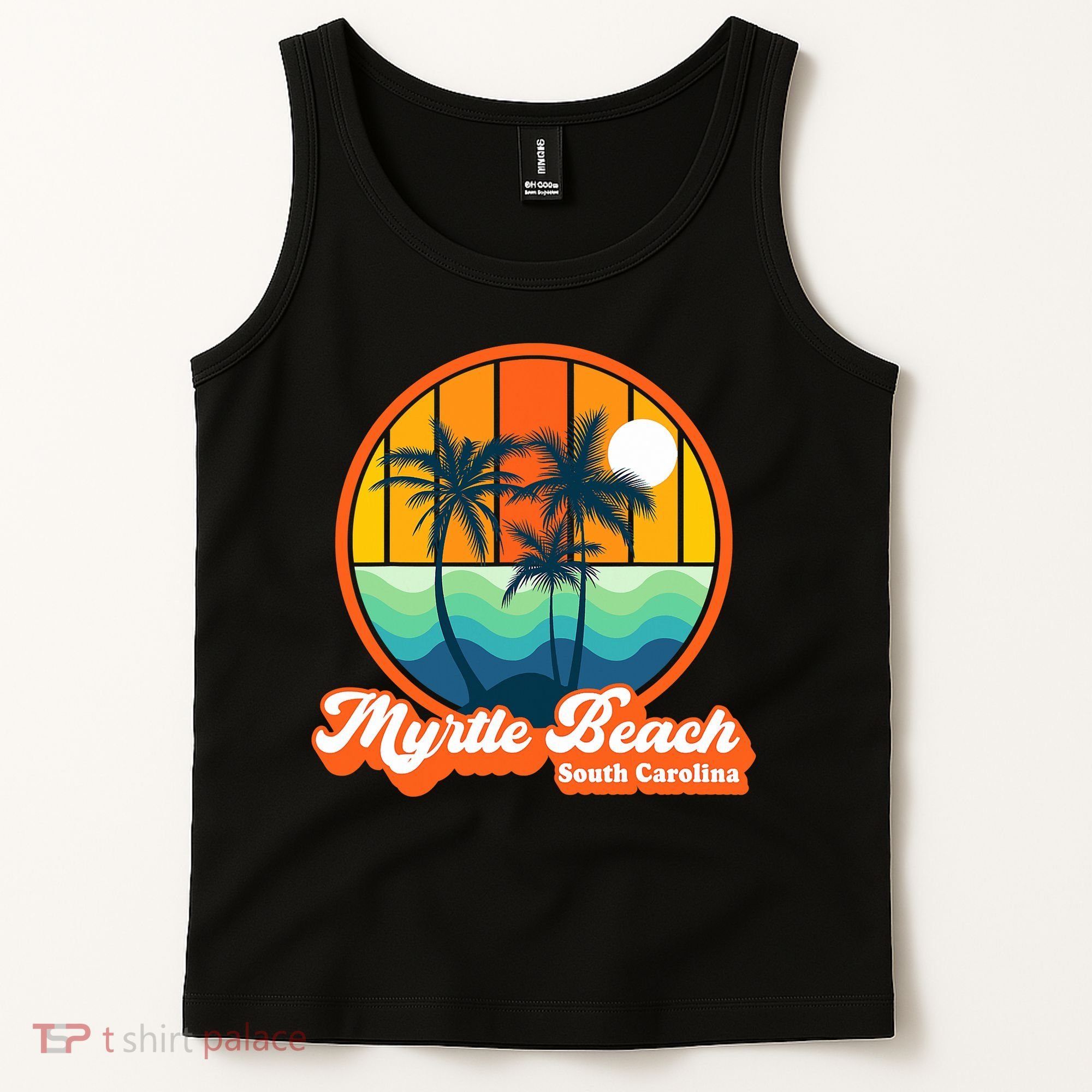 Retro Myrtle Beach South Carolina Summer 90s Beach Souvenirs Tank Top
