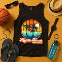 Retro Myrtle Beach South Carolina Summer 90s Beach Souvenirs Tank Top thumb 4