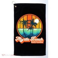 Retro Myrtle Beach South Carolina Summer 90s Beach Souvenirs Golf Towel thumb 0