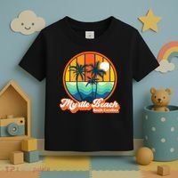 Retro Myrtle Beach South Carolina Summer 90s Beach Souvenirs Toddler T-Shirt thumb 3