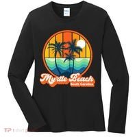 Retro Myrtle Beach South Carolina Summer 90s Beach Souvenirs Women's Long Sleeve Shirt thumb 0