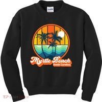 Retro Myrtle Beach South Carolina Summer 90s Beach Souvenirs Kids Sweatshirt thumb 0