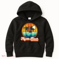 Retro Myrtle Beach South Carolina Summer 90s Beach Souvenirs Kids Hoodie thumb 0