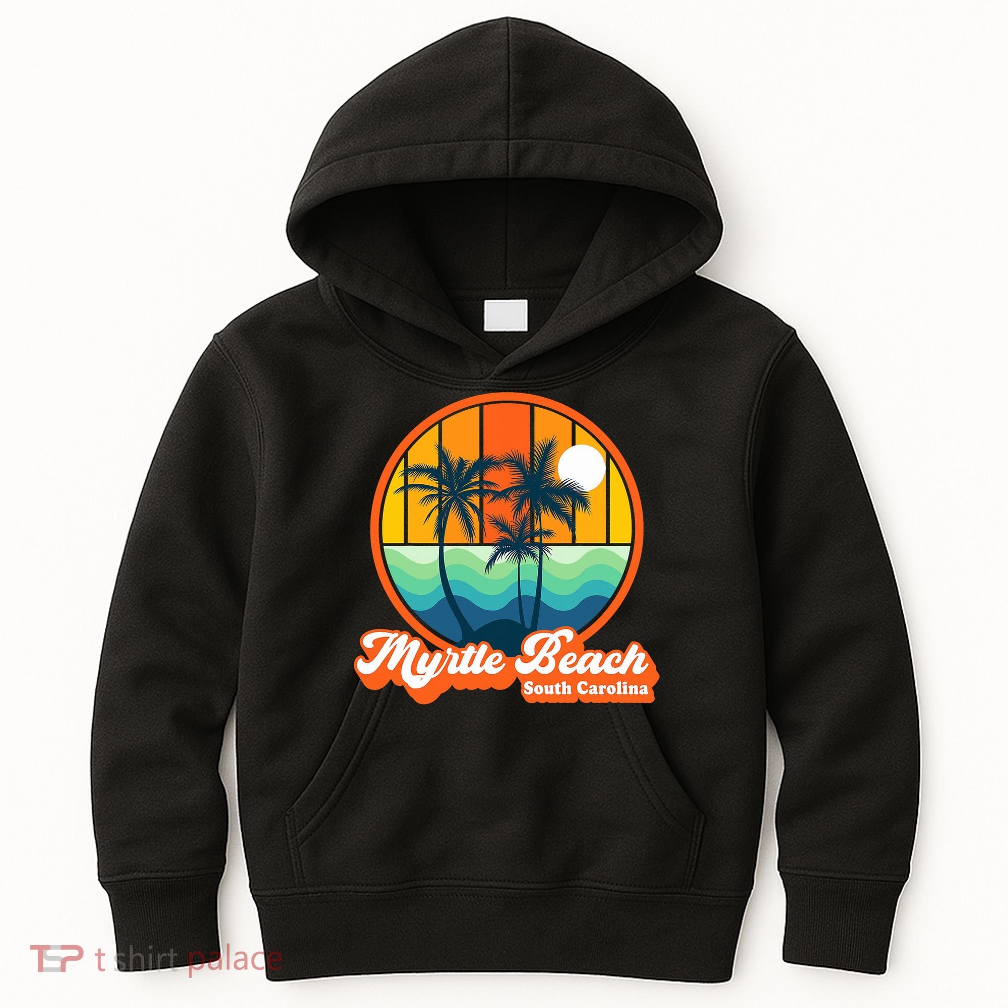 Retro Myrtle Beach South Carolina Summer 90s Beach Souvenirs Kids Hoodie