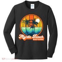 Retro Myrtle Beach South Carolina Summer 90s Beach Souvenirs Kids Long Sleeve Shirt thumb 0