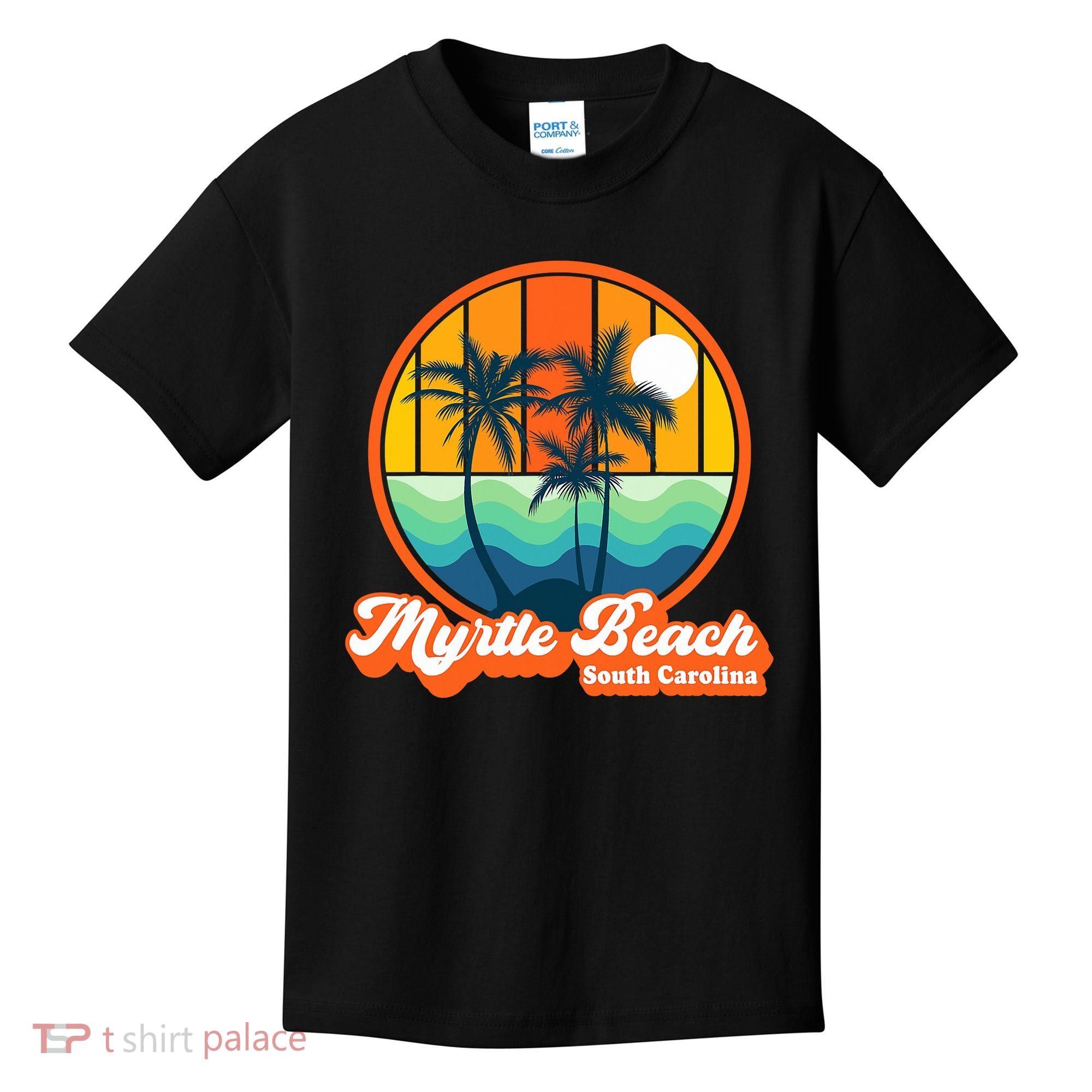 Retro Myrtle Beach South Carolina Summer 90s Beach Souvenirs Kids T-Shirt