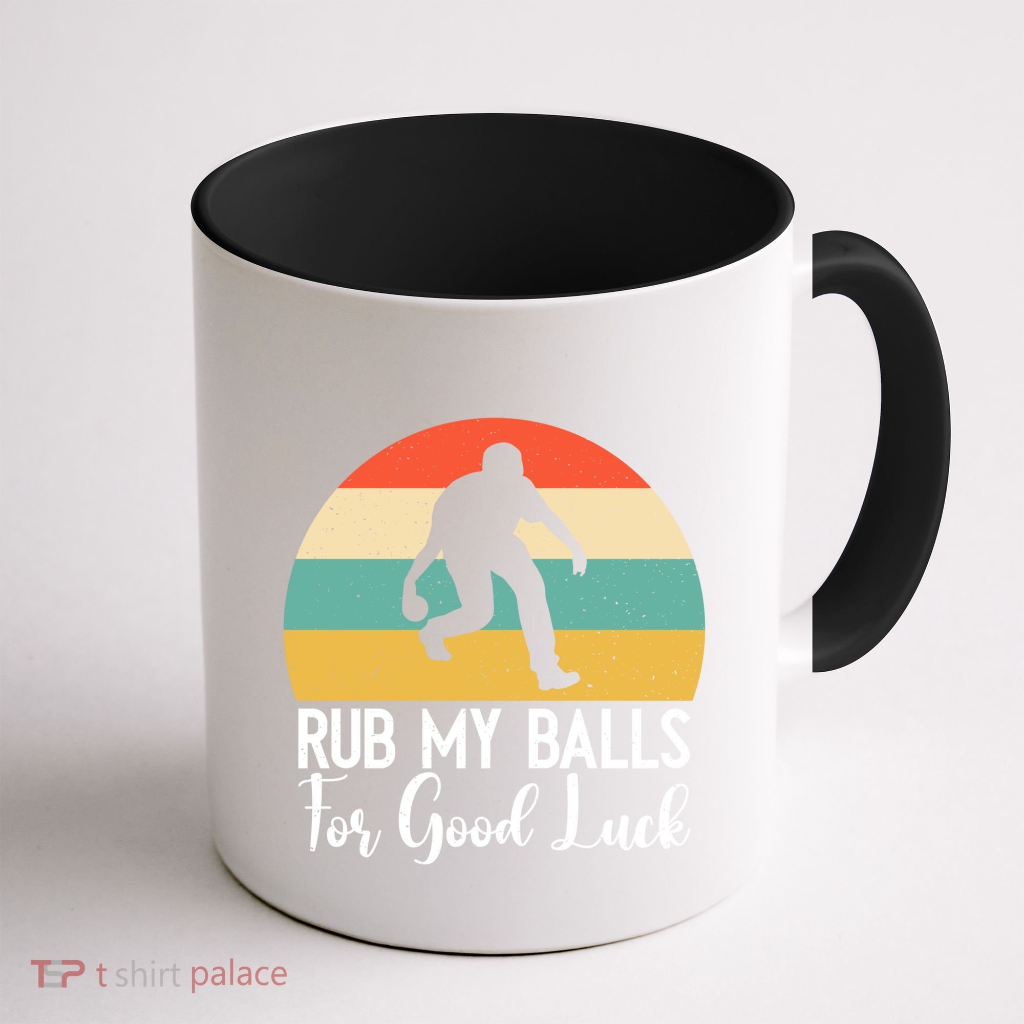 Rub My Balls For Good Luck Funny Bocce Ball Gift Coffee Mug
