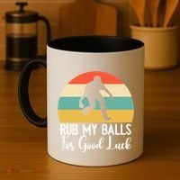 Rub My Balls For Good Luck Funny Bocce Ball Gift Coffee Mug thumb 4