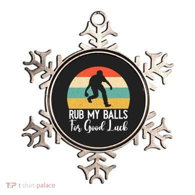 Rub My Balls For Good Luck Funny Bocce Ball Gift Ornament