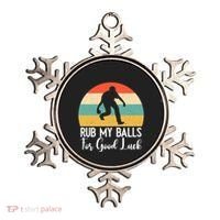 Rub My Balls For Good Luck Funny Bocce Ball Gift Ornament thumb 0