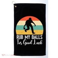 Rub My Balls For Good Luck Funny Bocce Ball Gift Golf Towel thumb 0