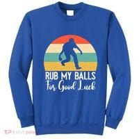Rub My Balls For Good Luck Funny Bocce Ball Gift Sweatshirt thumb 0