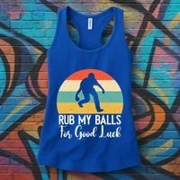 Rub My Balls For Good Luck Funny Bocce Ball Gift Women's Tank Top thumb 3
