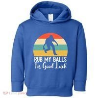 Rub My Balls For Good Luck Funny Bocce Ball Gift Toddler Hoodie thumb 0