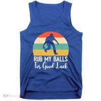 Rub My Balls For Good Luck Funny Bocce Ball Gift Tank Top thumb 0