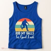 Rub My Balls For Good Luck Funny Bocce Ball Gift Tank Top thumb 2