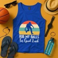Rub My Balls For Good Luck Funny Bocce Ball Gift Tank Top thumb 4
