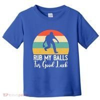 Rub My Balls For Good Luck Funny Bocce Ball Gift Toddler T-Shirt thumb 0
