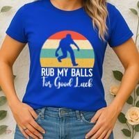 Rub My Balls For Good Luck Funny Bocce Ball Gift Women's T-Shirt thumb 2