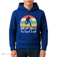 Rub My Balls For Good Luck Funny Bocce Ball Gift Kids Hoodie thumb 4