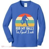 Rub My Balls For Good Luck Funny Bocce Ball Gift Kids Long Sleeve Shirt thumb 0