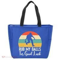 Rub My Balls For Good Luck Funny Bocce Ball Gift Tote Bag thumb 0