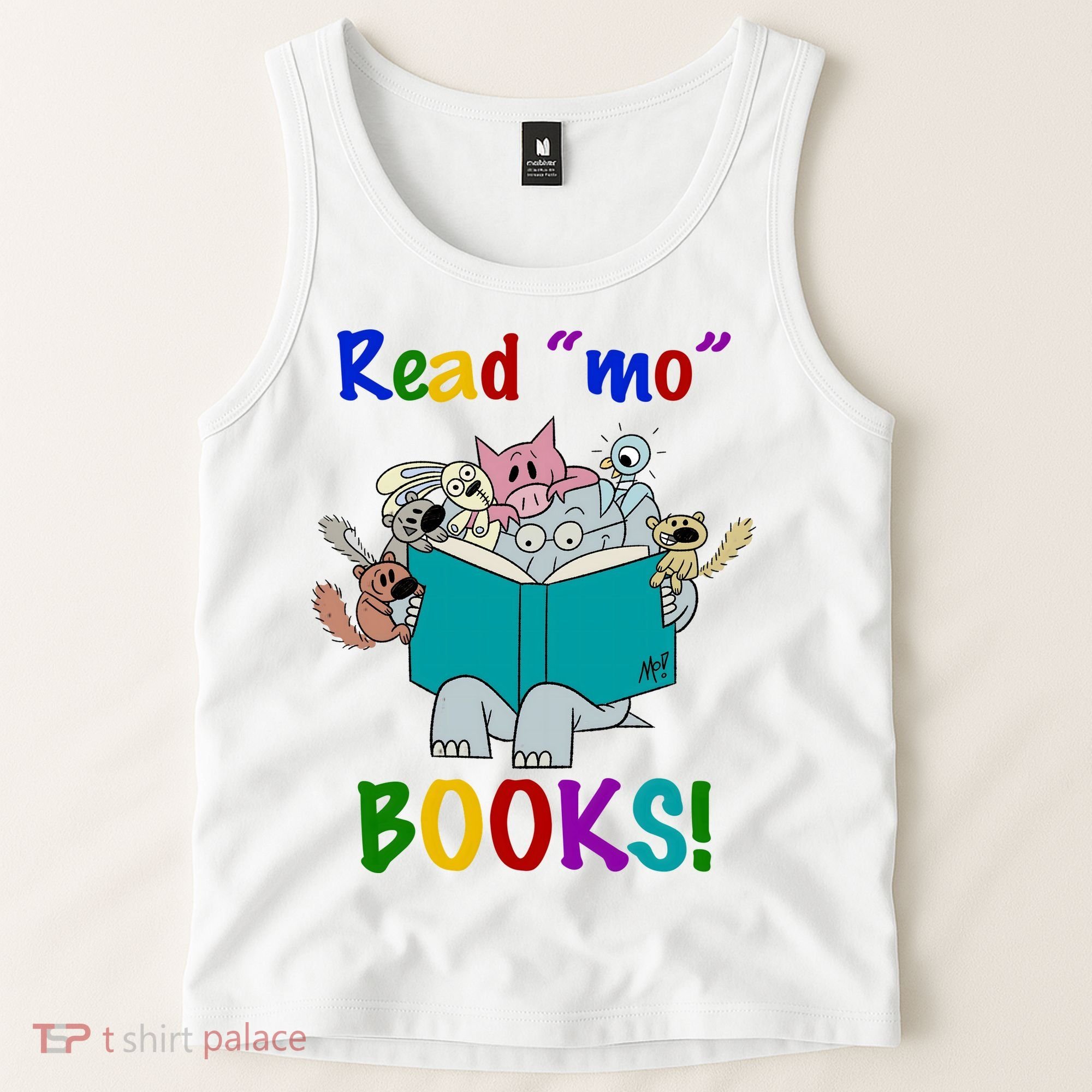 Read Mo Books Elephant Animals Tank Top