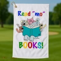 Read Mo Books Elephant Animals Golf Towel thumb 1