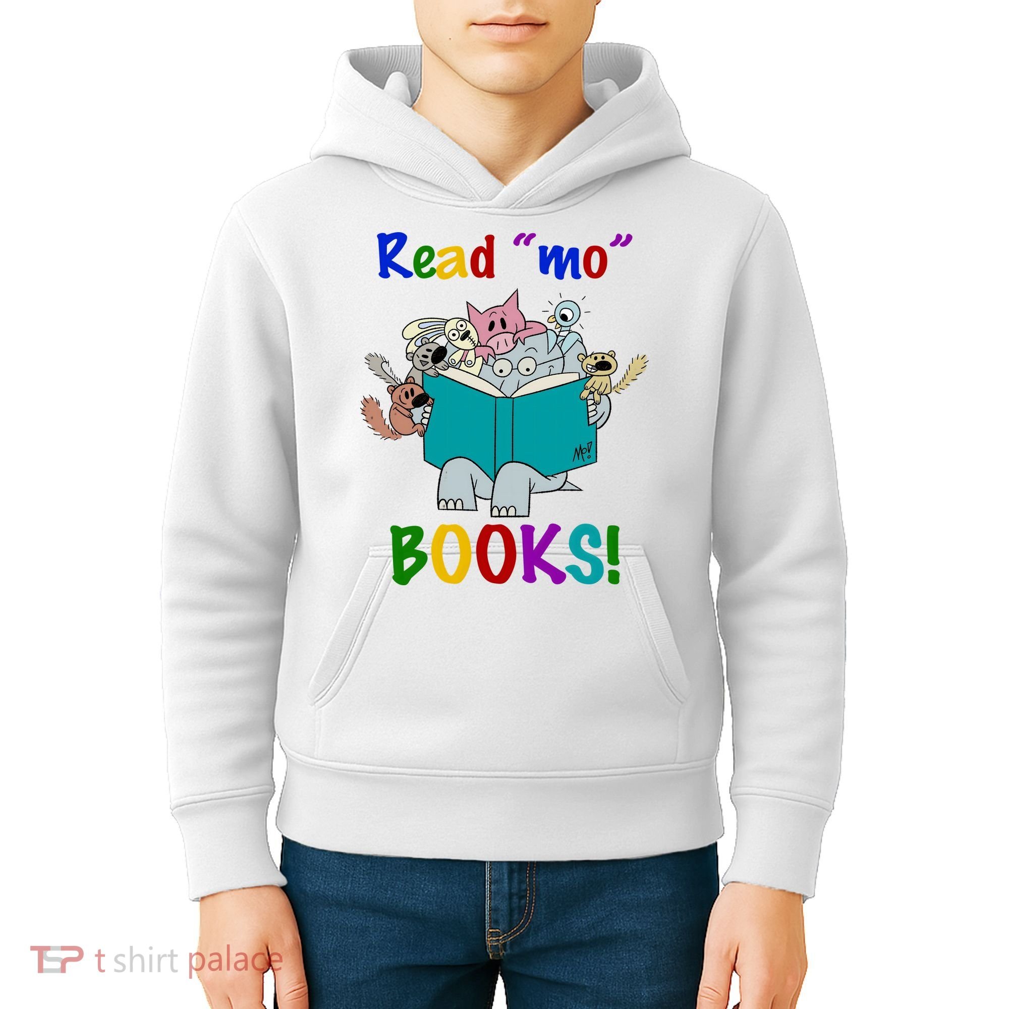 Read Mo Books Elephant Animals Kids Hoodie