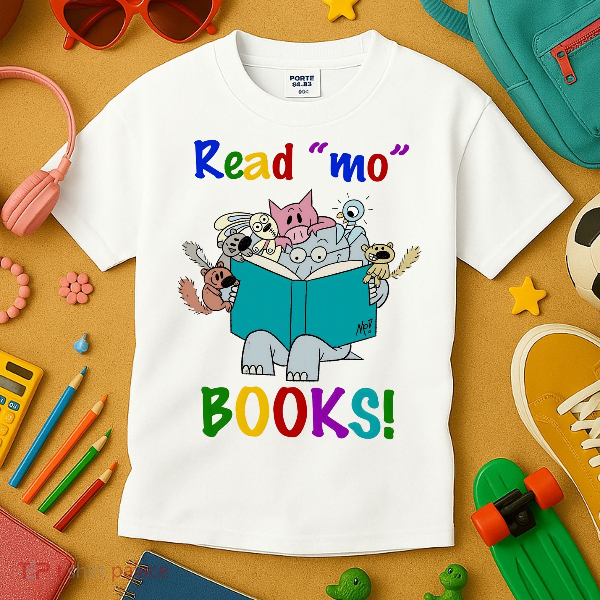 Read Mo Books Elephant Animals Kids T-Shirt