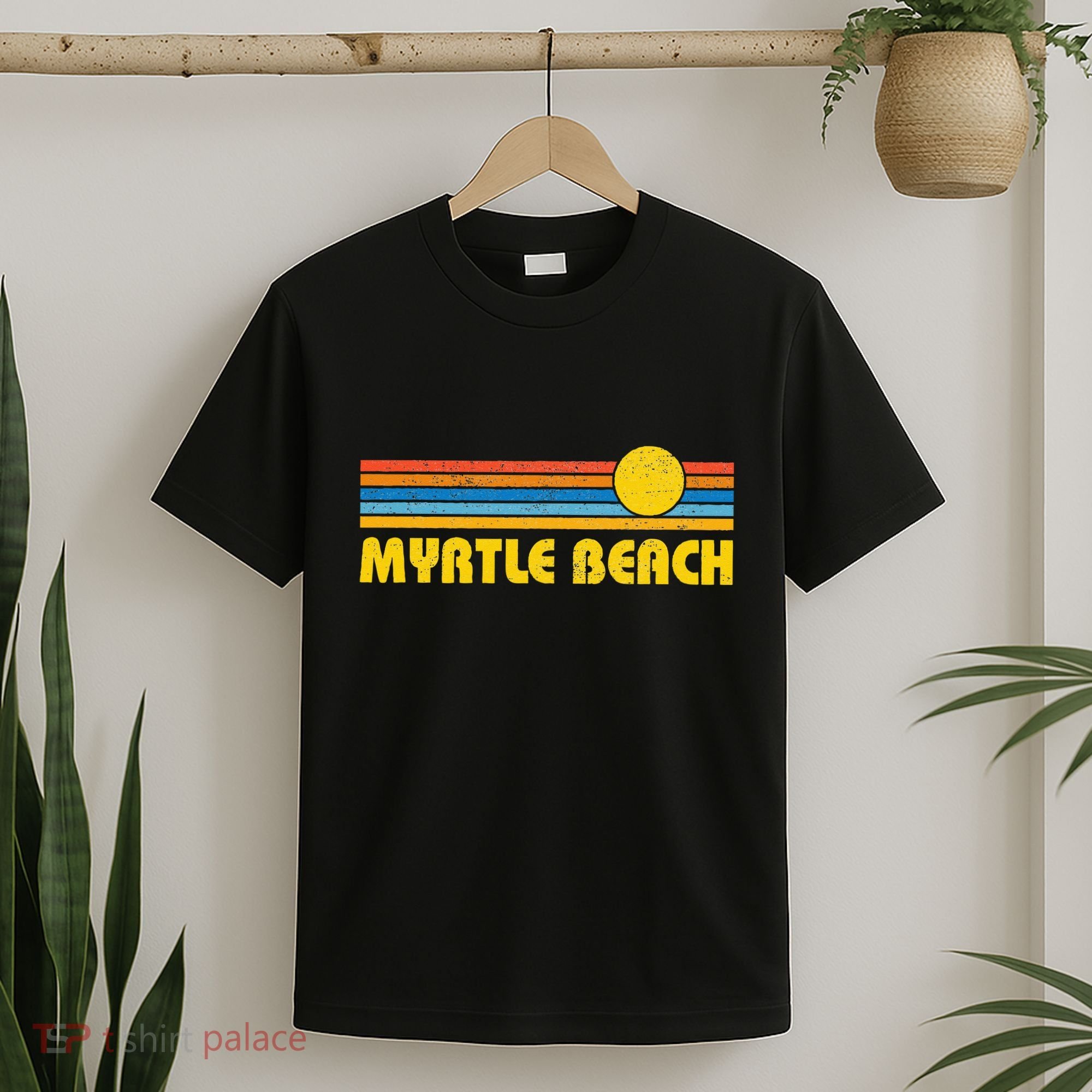 Retro Myrtle Beach Sunset Vintage Throwback T-Shirt