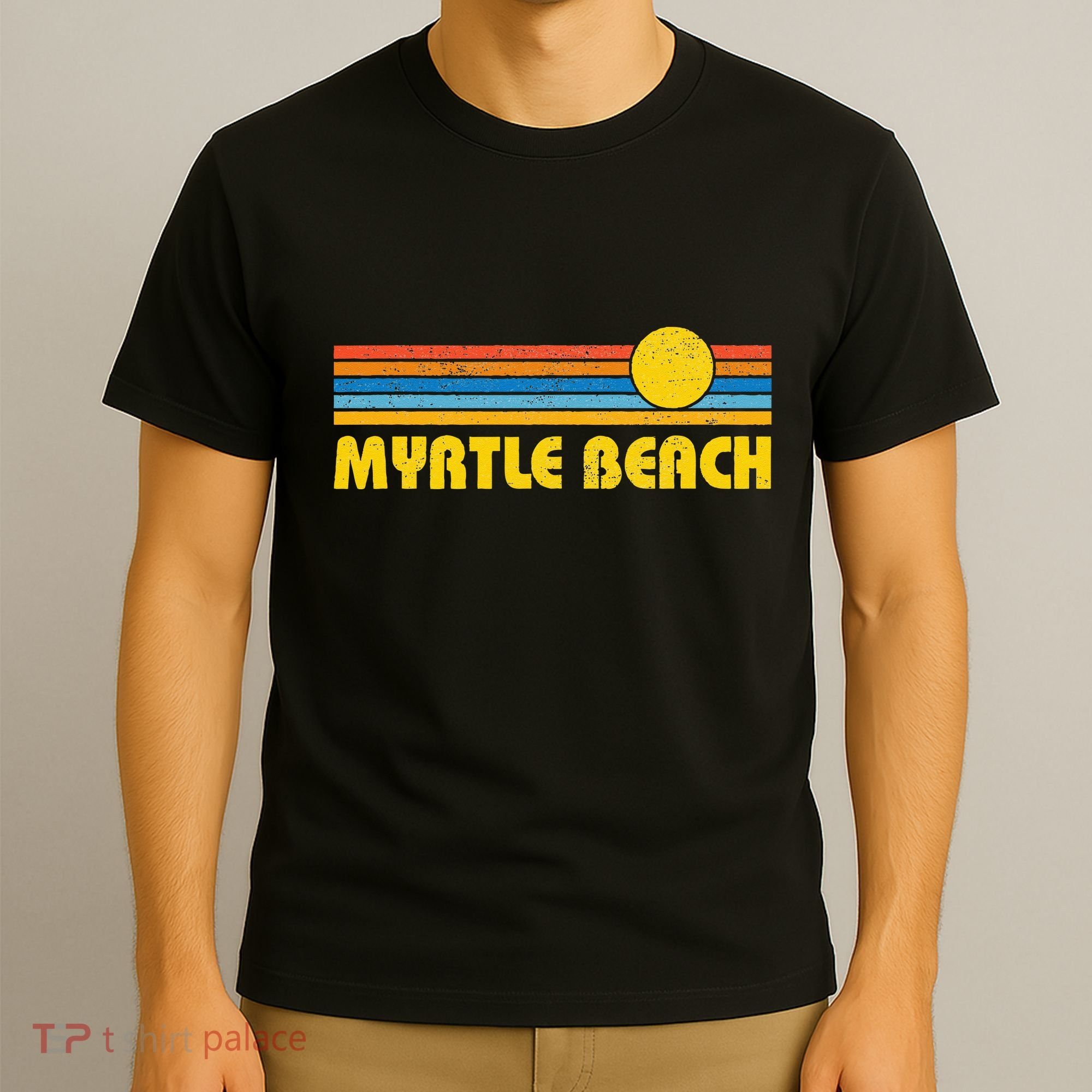 Retro Myrtle Beach Sunset Vintage Throwback T-Shirt