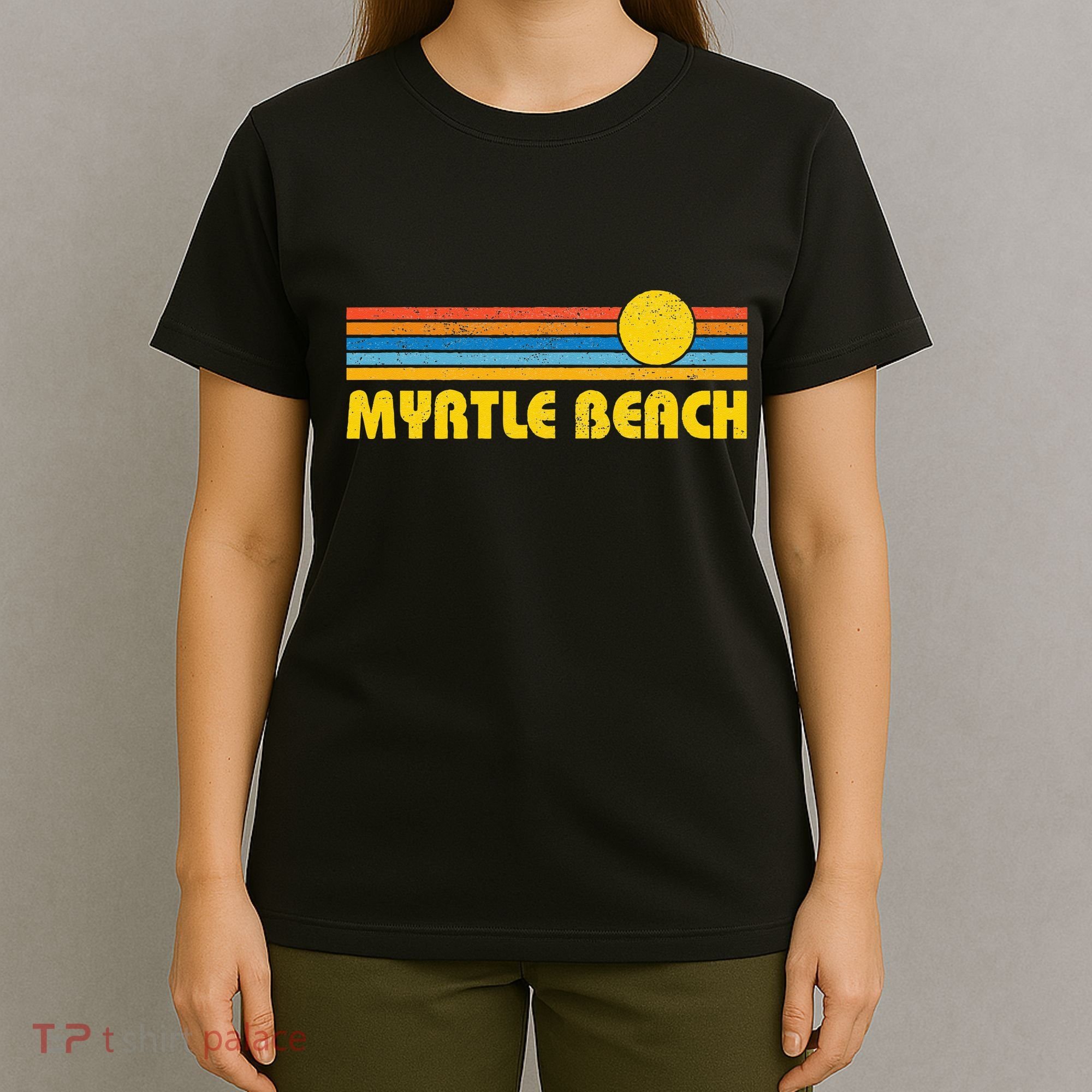 Retro Myrtle Beach Sunset Vintage Throwback T-Shirt
