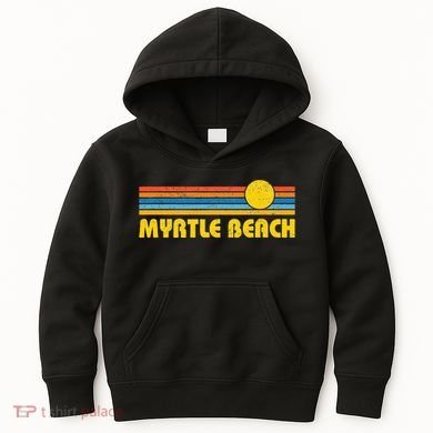 Retro Myrtle Beach Sunset Vintage Throwback Kids Hoodie