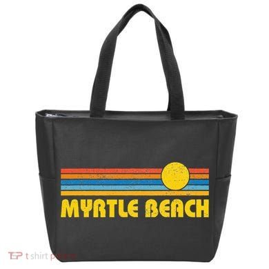 Retro Myrtle Beach Sunset Vintage Throwback Tote Bag