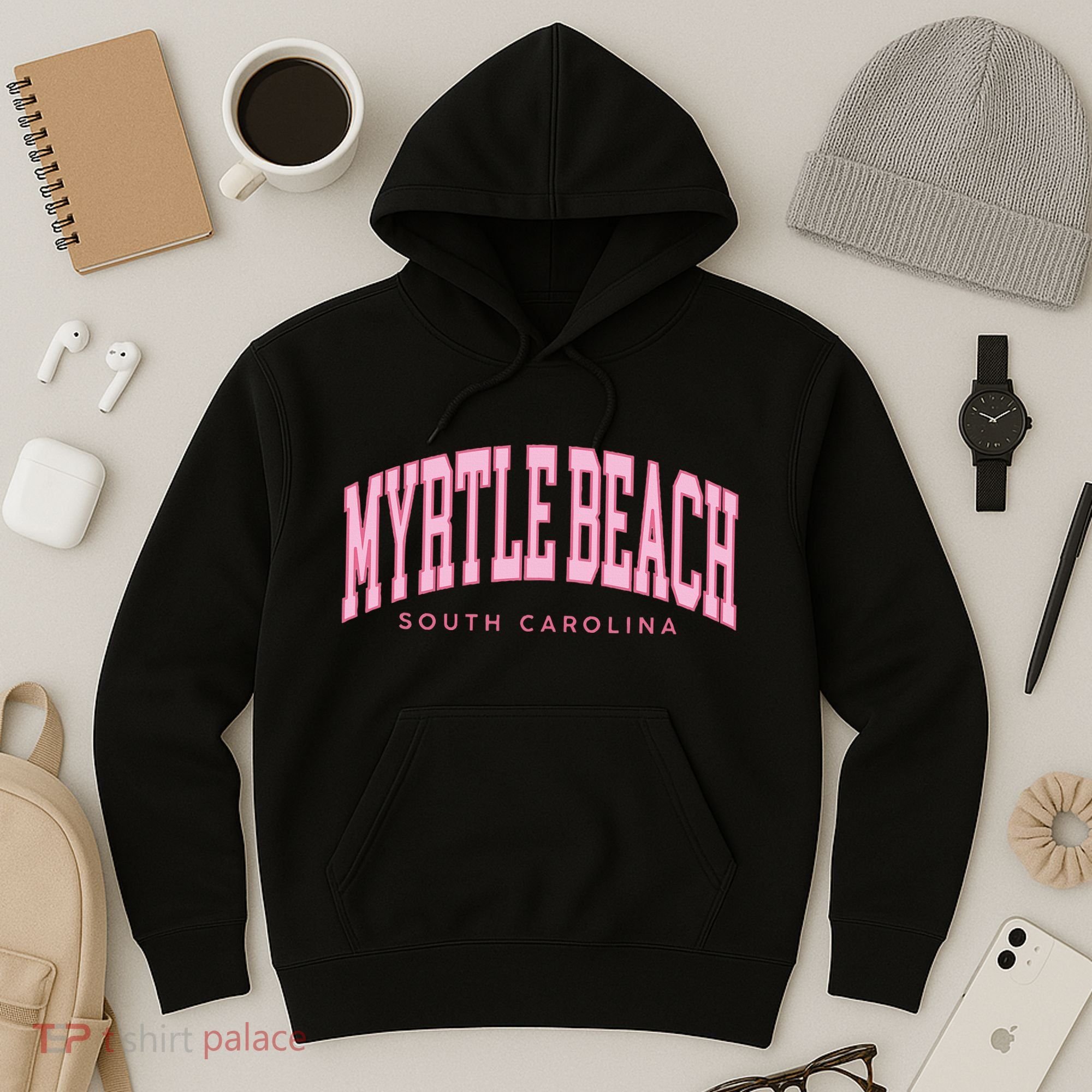 Retro Myrtle Beach South Carolina Beach Summer Hoodie