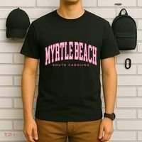 Retro Myrtle Beach South Carolina Beach Summer T-Shirt thumb 6