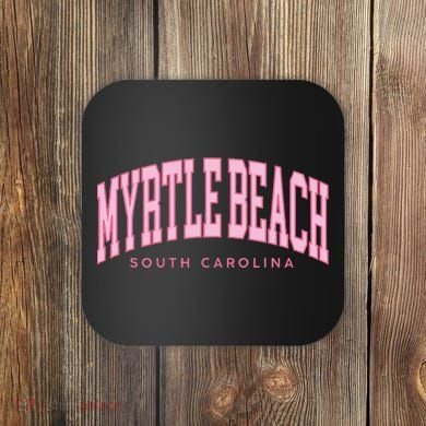 Retro Myrtle Beach South Carolina Beach Summer Coaster