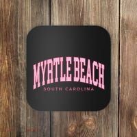 Retro Myrtle Beach South Carolina Beach Summer Coaster thumb 0