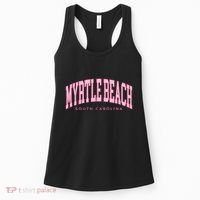 Retro Myrtle Beach South Carolina Beach Summer Women's Tank Top thumb 0