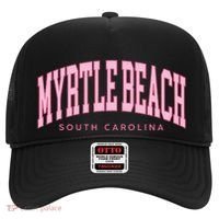 Retro Myrtle Beach South Carolina Beach Summer Hat thumb 0