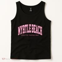 Retro Myrtle Beach South Carolina Beach Summer Tank Top thumb 2