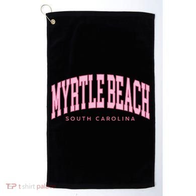 Retro Myrtle Beach South Carolina Beach Summer Golf Towel